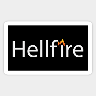 Hellfire artistic text design Sticker